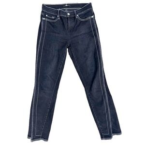 7 For All Mankind Luxe Vintage High Waist Ankle Skinny Spliced Hem jeans pants